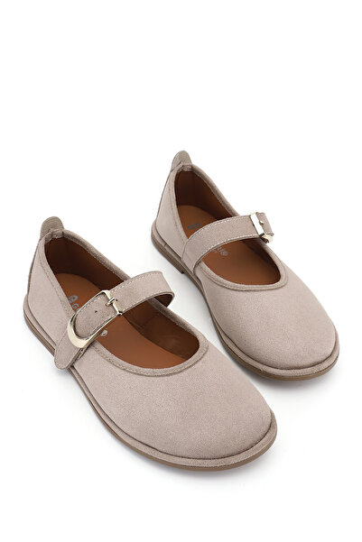 GÖNDERİ(R) Γυναικείο Βιζόν Σουέτ Mary Jane Μπαλαρίνα