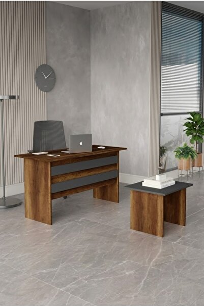 L'occi Concept Diego Ofis Çalışma Masası ve Yan Sehpa Takımı - 2'li Set Büro ...