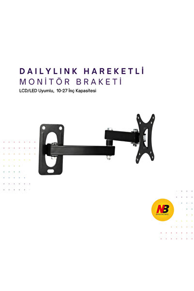 DailyLink Hareketli Lcd Led Tv Monitör 10-27" Askı Aparatı Seti Braket