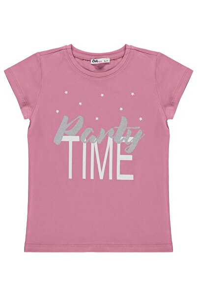 Civil Girls Party Time Baskılı 6-9 Yaş Tişört - Pembe 6-7 Yaş