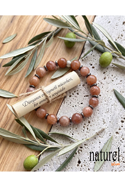 Naturel Tılsım سوار من الحجر الطبيعي الأصلي مقاس 10 ملم