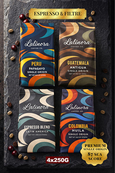 Lalinora Coffee Co بيرو - كولومبيا - غواتيمالا - مزيج قهوة إسبريسو - أحادي ال...