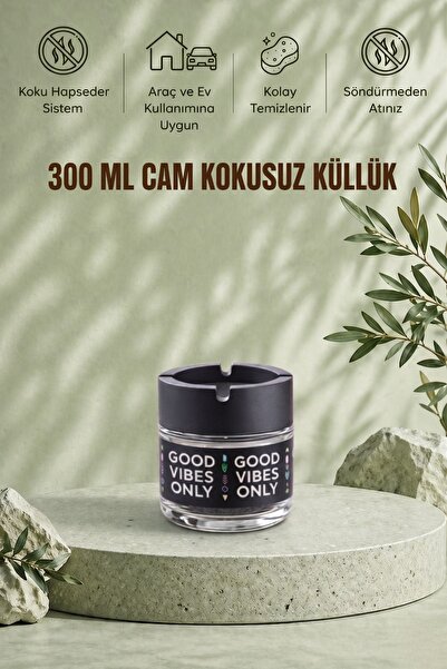 LE PARİS Γυάλινο Διακοσμητικό Τασάκι με Ρίγες |   Τασάκι τσιγάρων χωρίς καπνό...