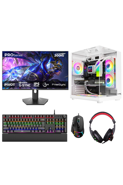 TURBOX Tx8602 Ryzen 7 5700X 32GB Ram 1TB SSD SSD 8GB RTX3050 27 inç 165Hz Cur...