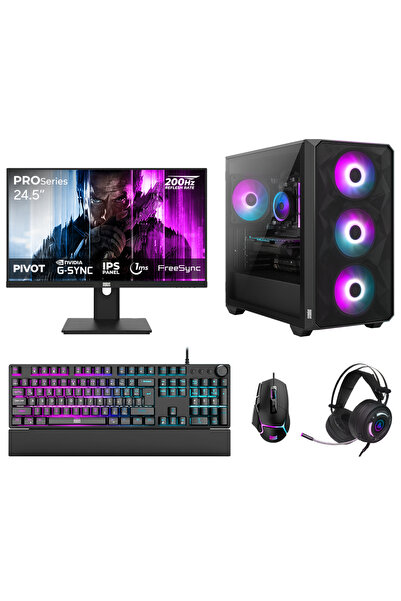 DRAGOS DRx7621 Ryzen 5 5600 32GB 1TB NVMe Gigabyte 8GB RTX5060 24.5 İnç 200Hz...