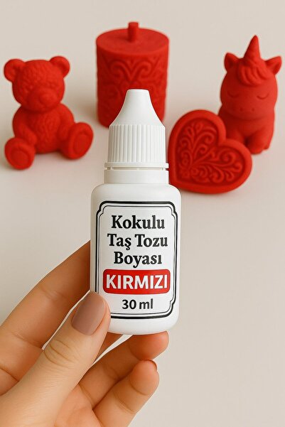 ElHobi Kırmızı Renk - Kokulu Taş Tozu Boyası - 30 ml