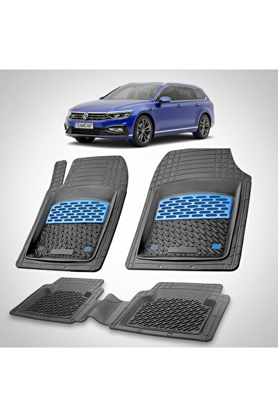 TEAMCAR Car Floor Mats TeamCar® Tray Type Compatible with Volkswagen Passat B...