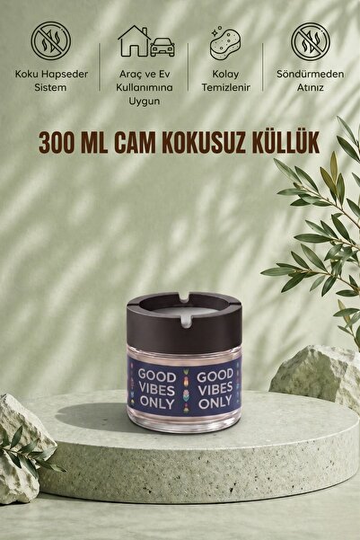 LE PARİS Γυάλινο Διακοσμητικό Τασάκι με Ρίγες |   Τασάκι τσιγάρων χωρίς καπνό...