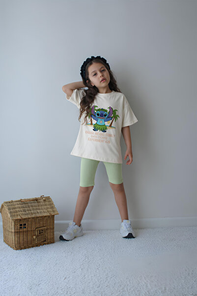 Belya Kids Wear Κοριτσίστικο Σετ Ολόσωμο Τοπ και Κολάν Oversize με Χαριτωμένο...