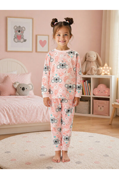 elmas kids Σετ πιτζάμες για κορίτσια από 100% βαμβάκι με σχέδια