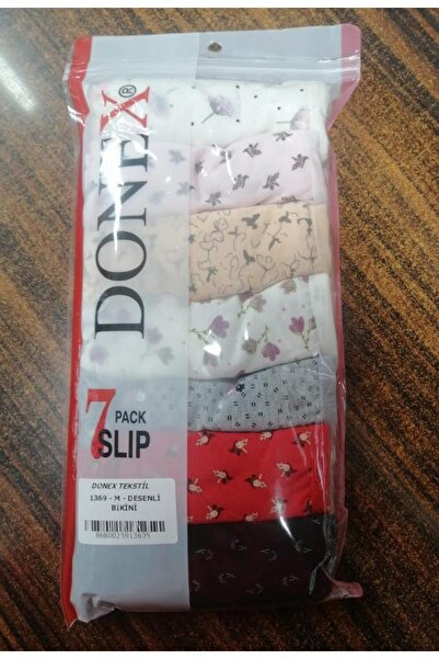 DONEX 7 Pieces Patterned Bikini Slip Panties 1369