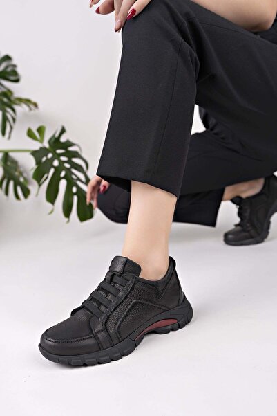 Mammamia D25Ka 3465 Black Nubuck Genuine Leather Women's Shoes