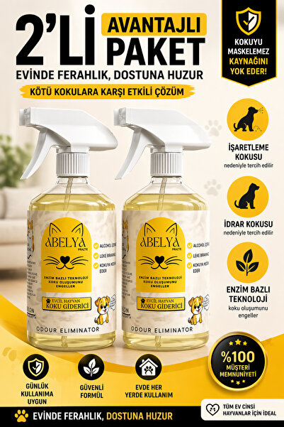 Abelya 2'Li Evcil Hayvan Koku Giderici-Kedi & Köpek İdrar Koku Giderici-İşare...