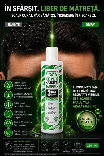 Softto Plus Șampon Reparator Anti-Mătreață