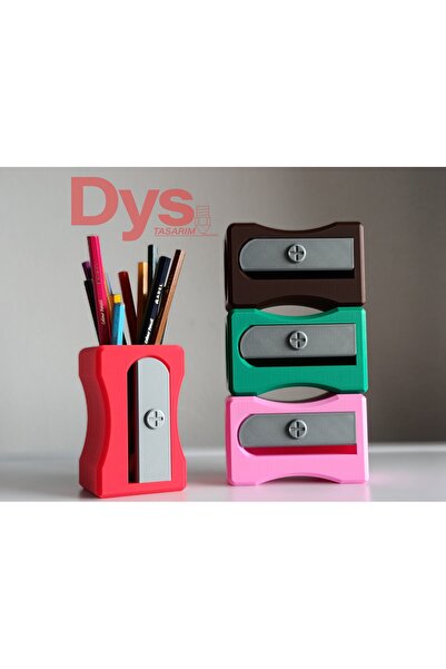 dys tasarım Kalemtraş şeklinde Masaüstü Kalemlik (Pembe)