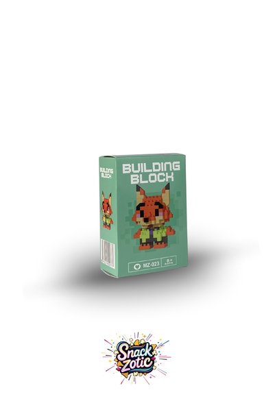 Bricks Snackzotic Bircks Nick Wilde 3D Micro Block Lego