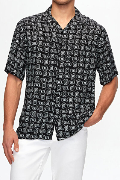 D'S Damat Μαύρο πουκάμισο Ds Damat Relaxed