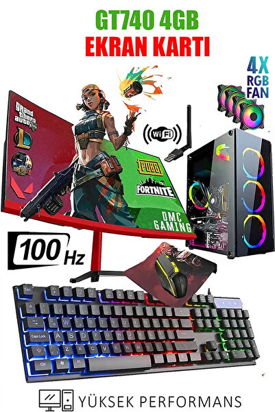 Dmc N90x (GTA 5) I7-860,16GB RAM,256GB SSD,4GB GT740,24"100hz Curved Oyuncu M...