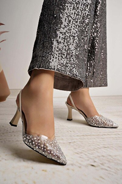 Nesil Shoes Uraz 451 Skin Pearl Elastic Γυναικεία Σανδάλια