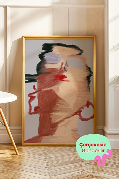 ArtDropsco Soyut Kadın Portre Tablo Poster Modern Salon Duvar Dekoru Çerçevesiz