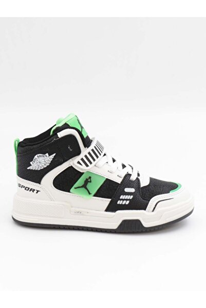 Cool King 31-36 Negru Verde Înalt Velcro Pantofi sport pentru copii