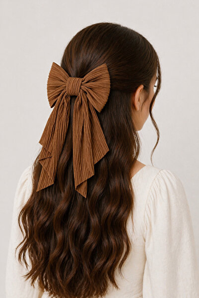 MakeWell Κλιπ μαλλιών με απλό ύφασμα ζωηρόχρωμο σχέδιο φιόγκου