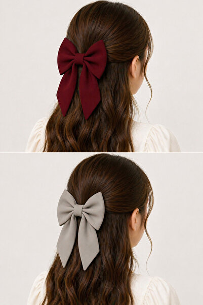 MakeWell Μαύρο Κόκκινο Ροζ Μωβ Κρέμα Καφέ Χρώματα Φιόγκος Κλιπ Πόρπες