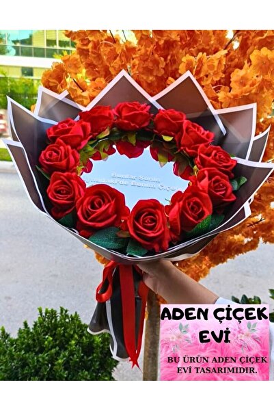 Aden Çiçek Evi 12 Adet Kadife Gül BUNLAR SENİN AYNADAKİ BENİM ÇİÇEĞİM❤️💕💖SE...