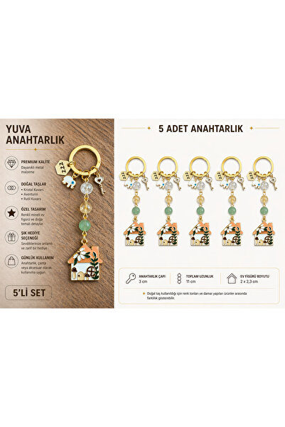 Sunshe Atelier Manifest Ev Φυσική Πέτρα 5 Τεμάχια Μπρελόκ/Στολίδι Τσάντας (Σι...