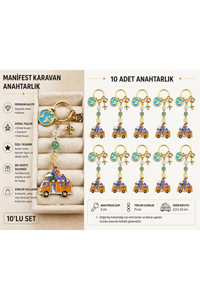 Sunshe Atelier 10 τεμάχια Μπρελόκ/Στολίδι τσάντας από φυσική πέτρα Manifest C...