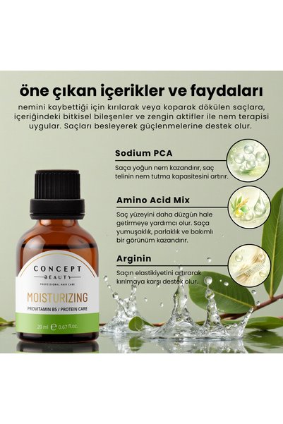 Concept Beauty Moisturizing Hair Care Shot - Nourishing and Intensive Moisturizing Serum (20 ml)