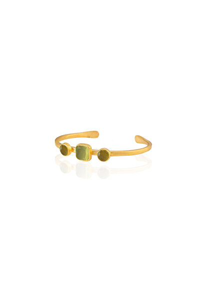 Design by Kadir Kadir Jewellery 22 Ayar Altın Kaplama Zirkon Taşlı Ayarlanabi...