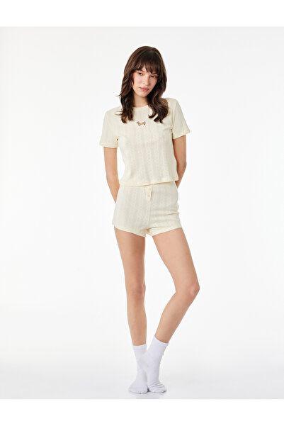 Koton Σετ πιτζάμες με κοντομάνικο βαμβακερό σορτς