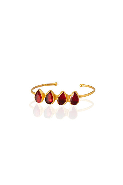 Design by Kadir Kadir Jewellery 22 Ayar Altın Kaplama Zirkon Taşlı Ayarlanabi...
