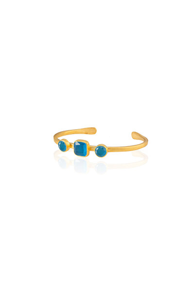 Design by Kadir Kadir Jewellery 22 Ayar Altın Kaplama Zirkon Taşlı Ayarlanabi...