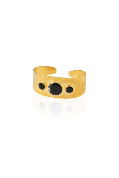 Design by Kadir Kadir Jewellery 22 Ayar Altın Kaplama El İşçiliği Zirkon Taşl...