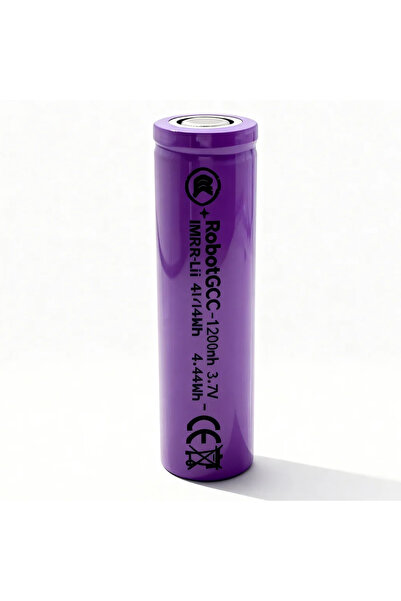 ROBOT 18650 Rechargeable Li-ion Battery 3.7V Flat Top True Capacity 1200mAh (2 Pack)