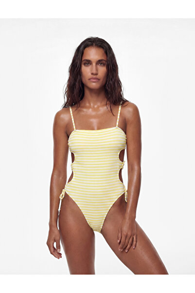 Koton Μαγιό χωρίς λουράκια με λεπτομέρεια αξεσουάρ από κοχύλια θάλασσας