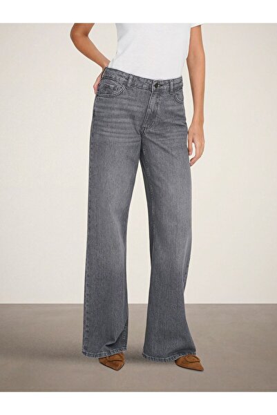 JDY Jeans mit weitem Bein JDYRUBY Mittlere Taille Locker geschnitten Jeans