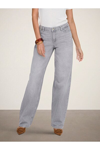 JDY Straight-Fit jeans JDYKATIE Niedrige Taille Gerade geschnitten Jeans