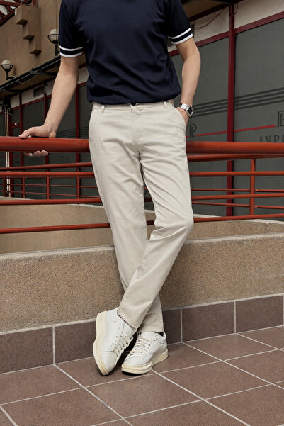 inpool Ανδρικό, Standard-Fit, Βαμβακερό, Ελαστικό, Υφαντό ύφασμα, Παντελόνι C...