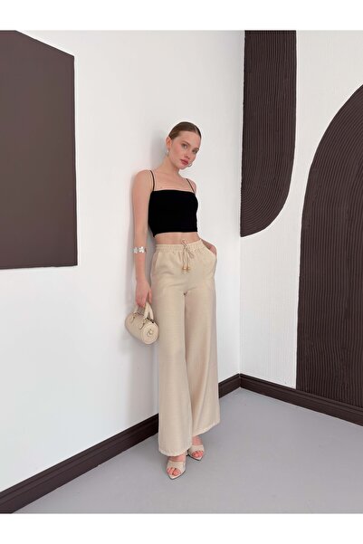 VERYMODA Παντελόνι από πέτρινο λινό |   D2381