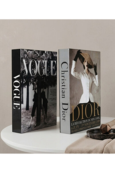 BGV HOME Διακοσμητικό Βιβλίο Εμφάνιση Ανοιγόμενο Κουτί 2 Τεμάχια