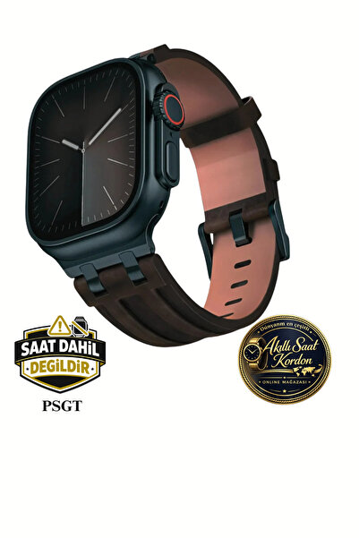 PSGT Akıllı saat Uyumlu Luxury deri saat kordonu ( 42-44-45-49mm) Ve Seri10 v...