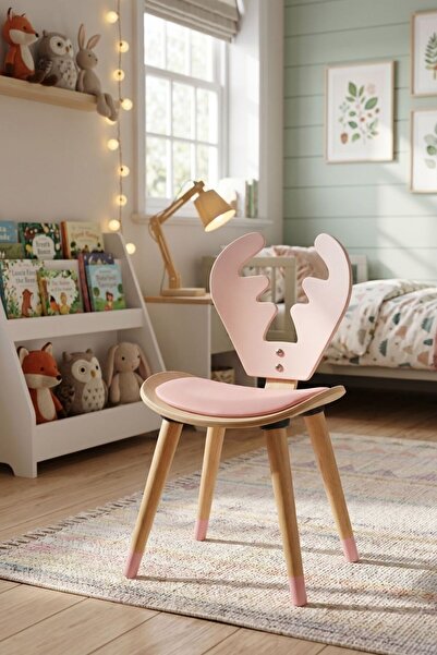 Palmera Natura Geyik Sandalye - Ahşap Montessori Çocuk Aktivite Sandalyesi