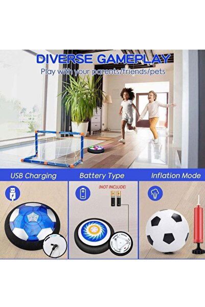 Arabest Hover Soccer Hockey Ball Set,2 Goals,LED Light,USB Rechargeable,Float...