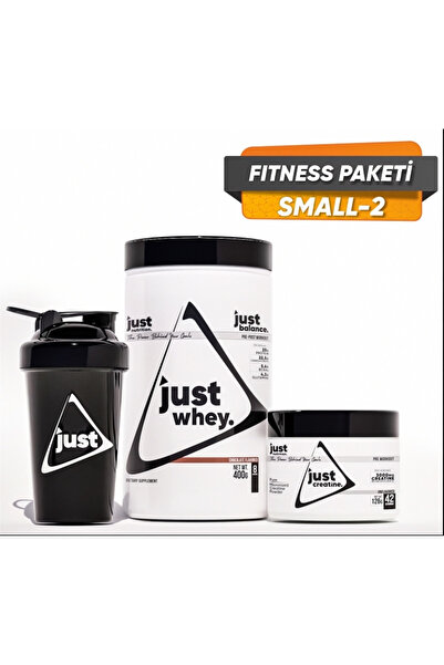 Just Nutrition حزمة اللياقة البدنية - حجم صغير 2 (بروتين + كرياتين + هدية واحدة)