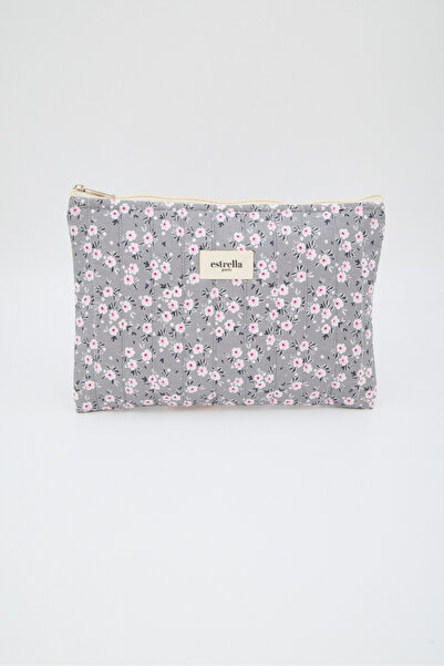 estrella paris Bloom Portfolio & Clutch El Bag Tablet Bag Makeup Bag Gray 25 ...