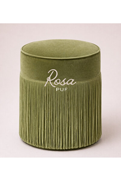 CAB Cosy Rosa Püsküllü Yeşil Puf
