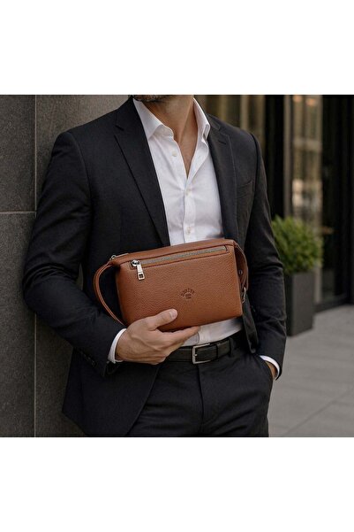 deri,se club Ανδρική τσάντα χειρός Ταν Χρώμα Luxury Travel Daily Τσάντα χειρό...